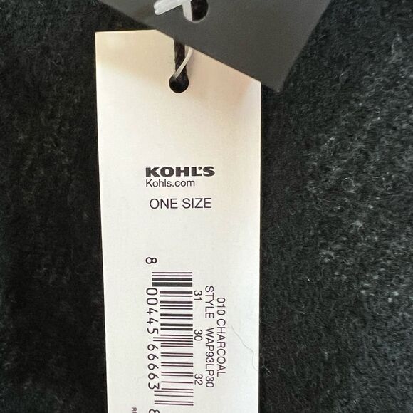 Apt. 9 Black/Gray Reversible Leopard Preppy Ruana Poncho One Size - Picture 10 of 12